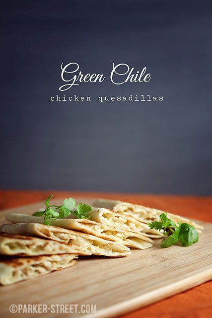 4 Ingredient Green Chile Chicken Quesadilla Recipe