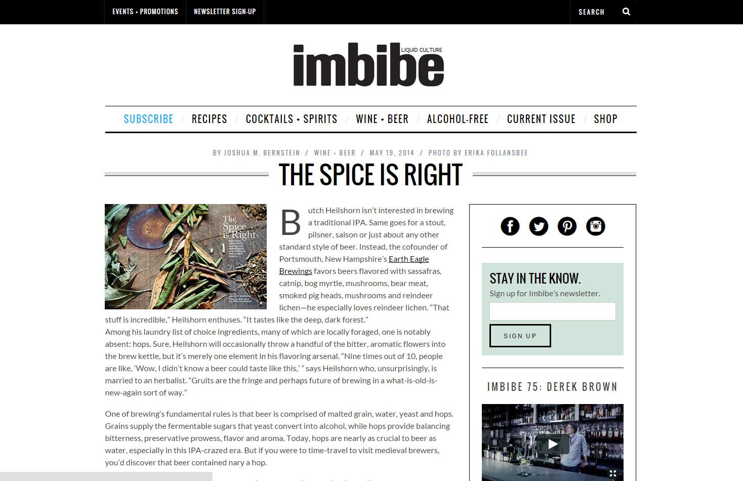 imbibe magazine may/june 2014 