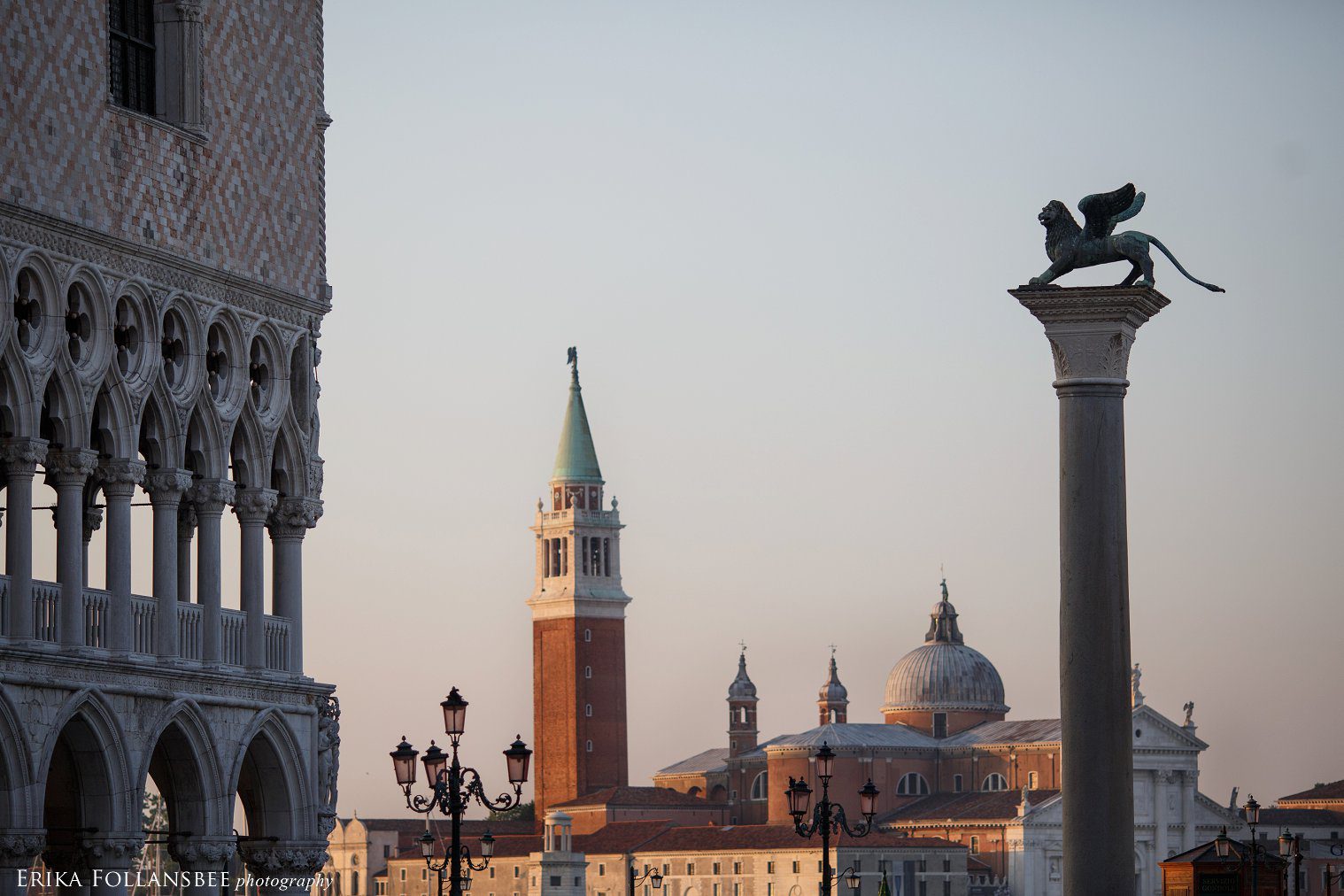 Pink Sunrise over San Marco Piazza in Venice