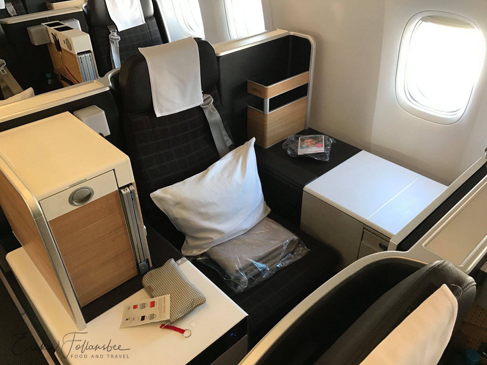 Swiss Air Business Class seat 777-300 YUL-ZRH