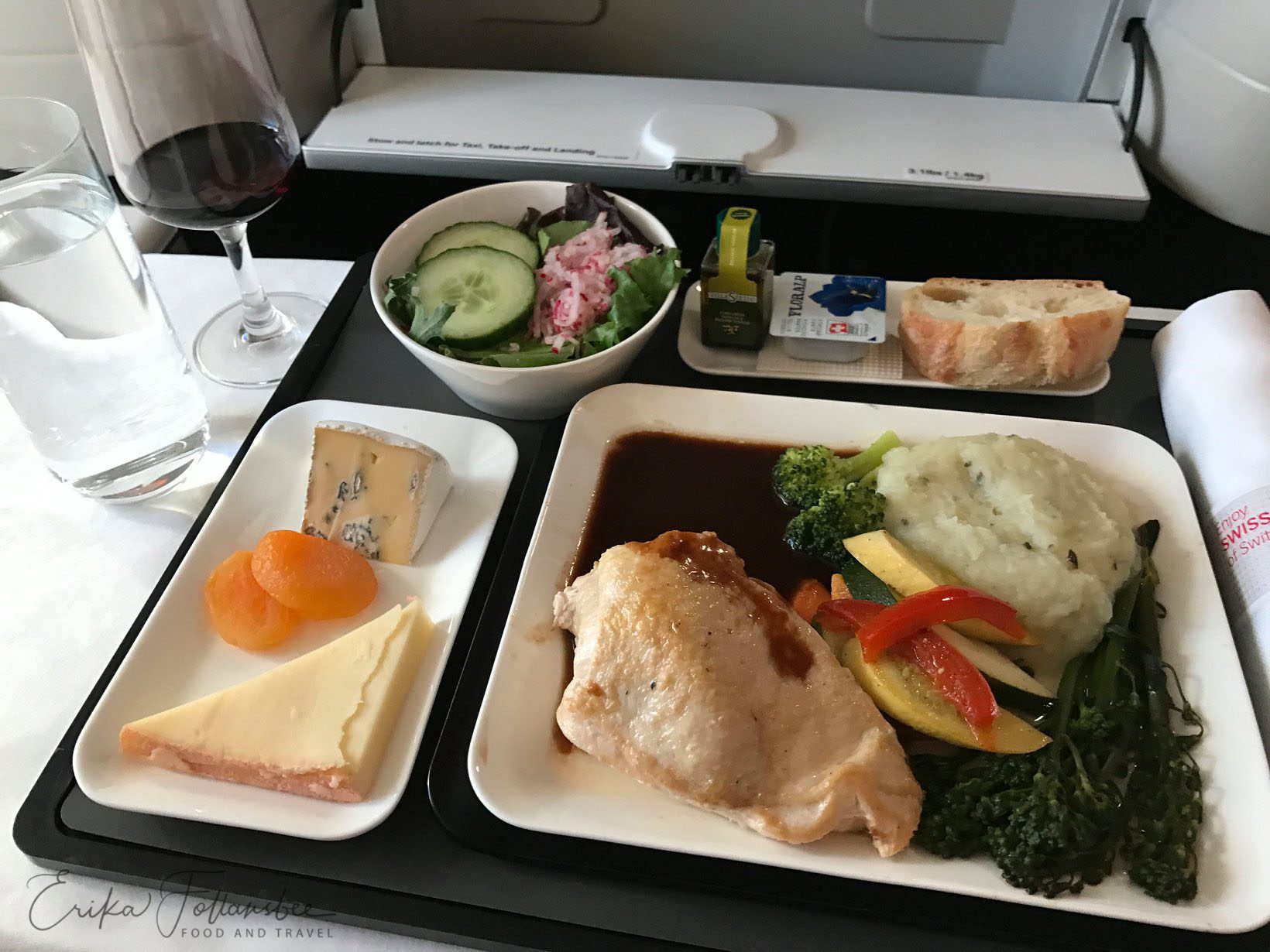 Swiss Air Business Class Menu Dinner