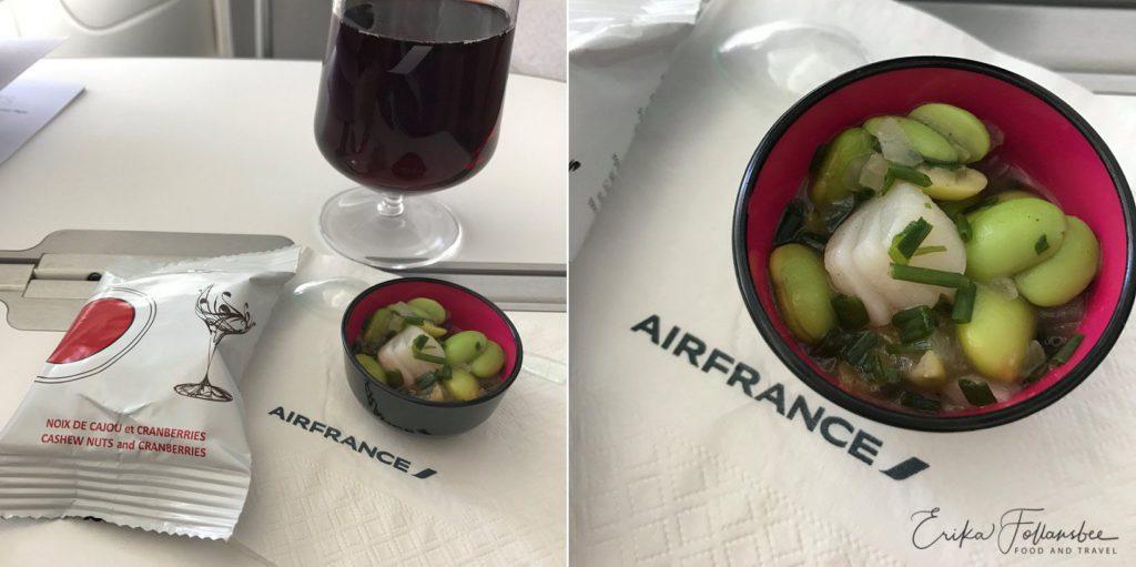 Air France Business Class Menu and Mise en bouche