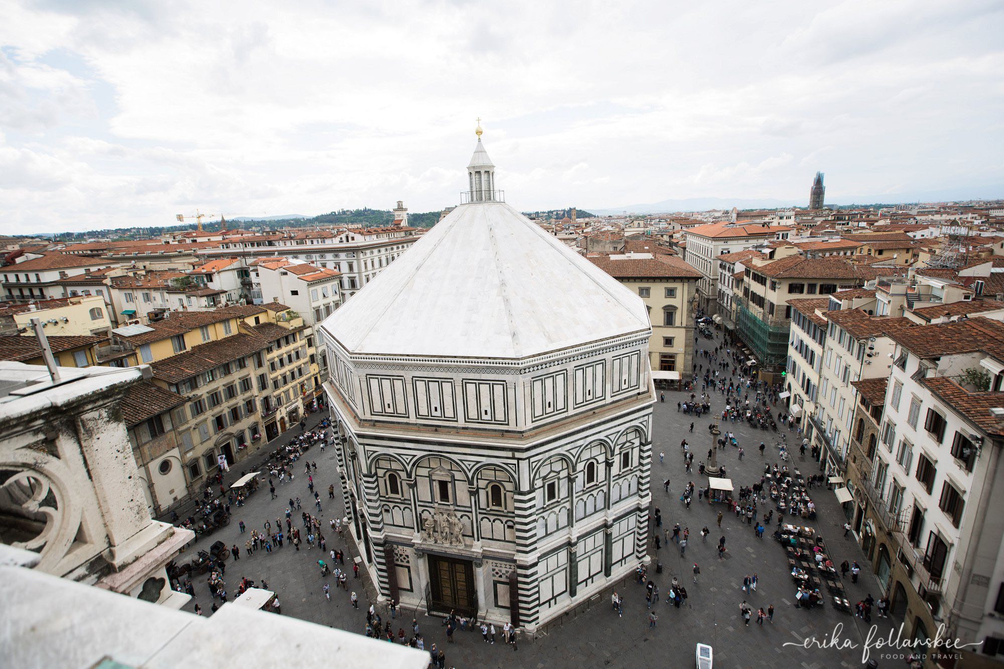 View of the Baptistery from the terraces of the Duomo