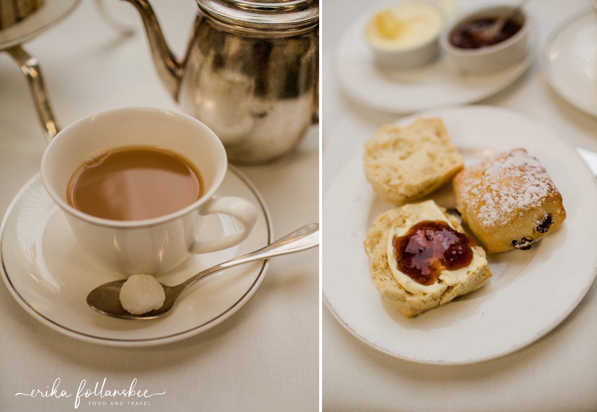 scones and tea at the Balmoral Hotel afternoon tea