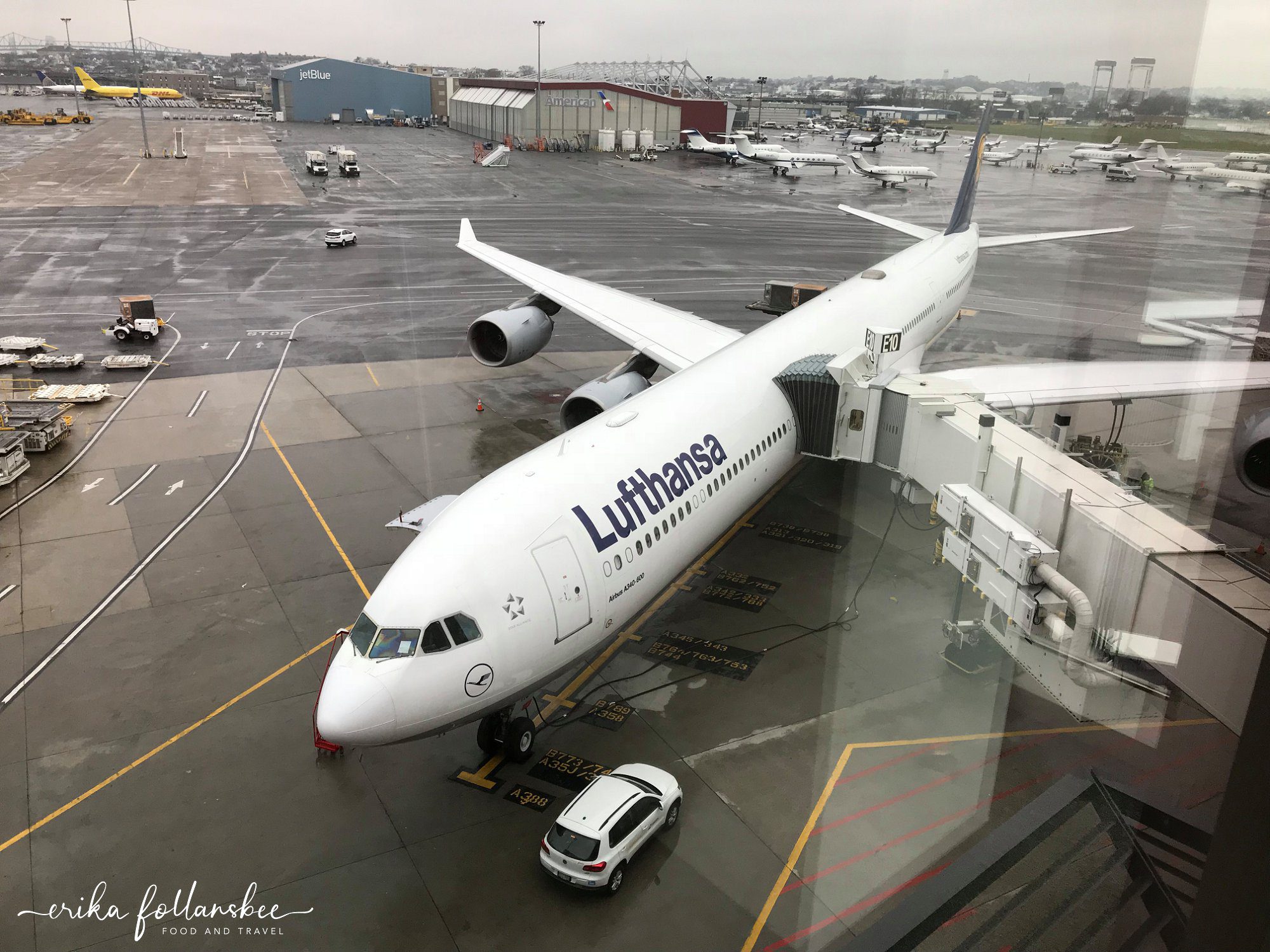View from the Lufthansa Business lounge, BOS Terminal E
