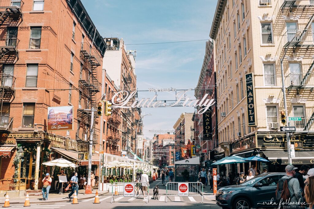 Ahoy New York Food Tour | Little Italy Sign on Mulberry St.