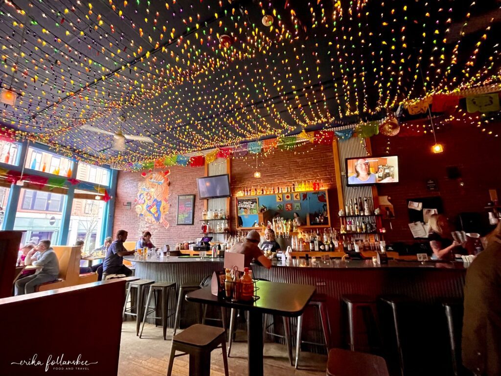Taco Escobarr | Portland Maine restaurant | chili pepper lights