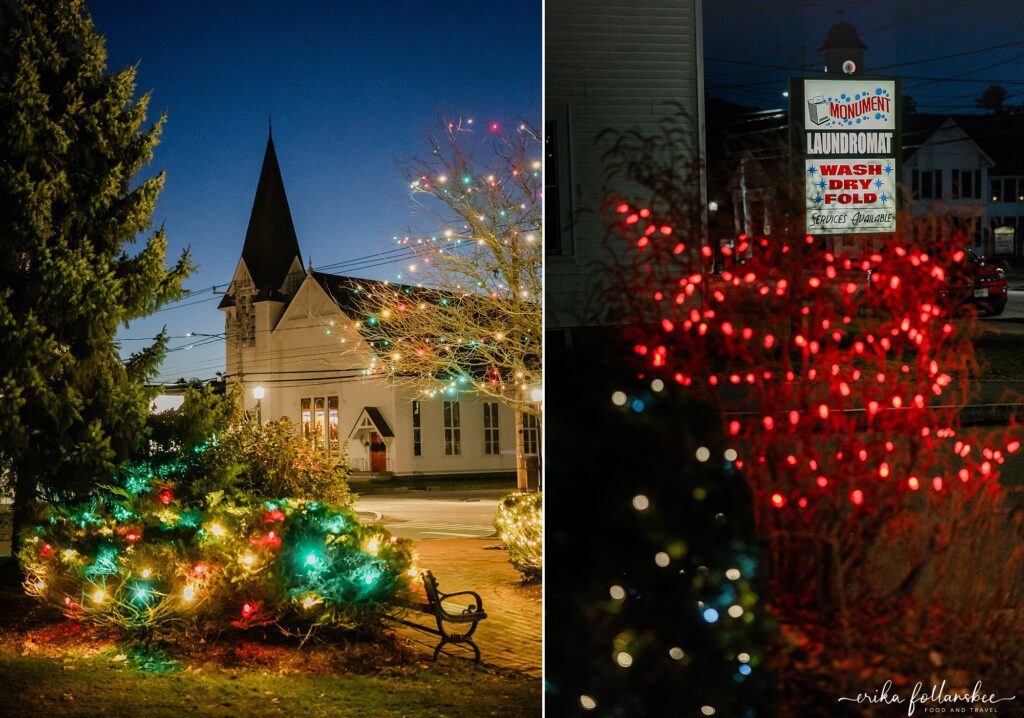 Goffstown NH | Holiday Lights in the Village | Christmas Season | Congregational Church of Goffstown | Goffstown Photographer