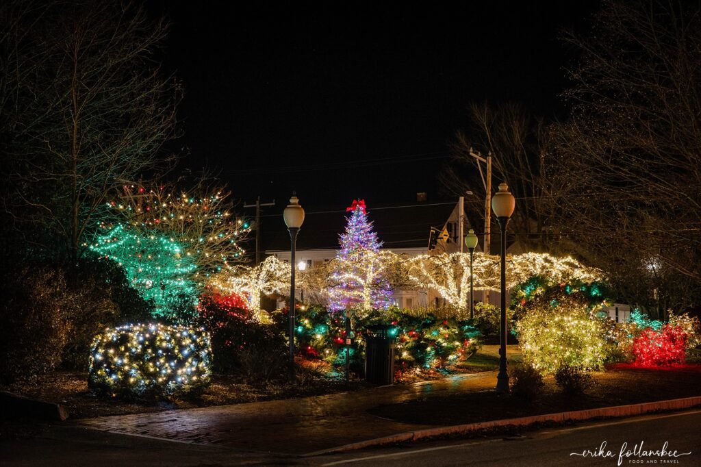 Goffstown NH | Holiday Lights in the Village | Christmas Season | Town Commons | Goffstown Photographer