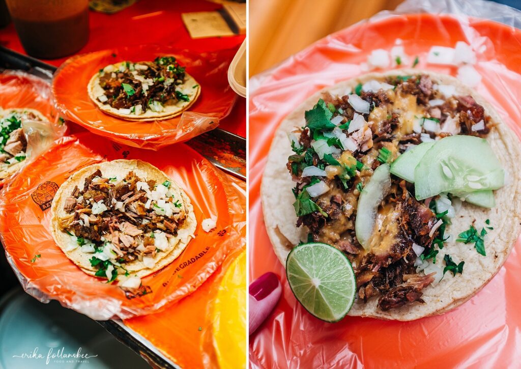 Don One Carintas Michoacanas | Abelardo L. Rodríguez Market | Culinary Backstreets Mexico City | Taco chamorro achicalada