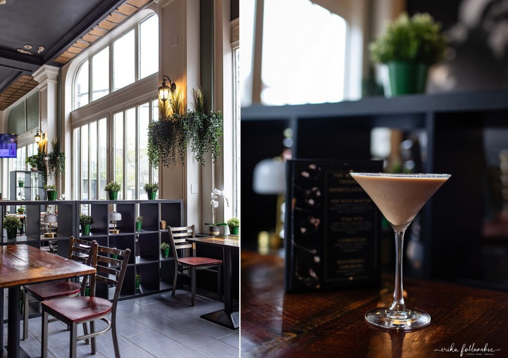 Millers Tavern, Manchester NH Restaurant | Espresso Martini and beautiful interior