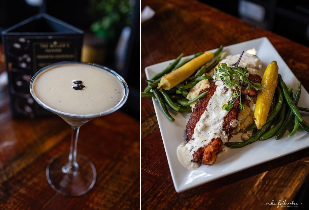 Miller's Tavern, Manchester NH Restaurant | Panko Chicken with parmesan cream sauce and espresso martini
