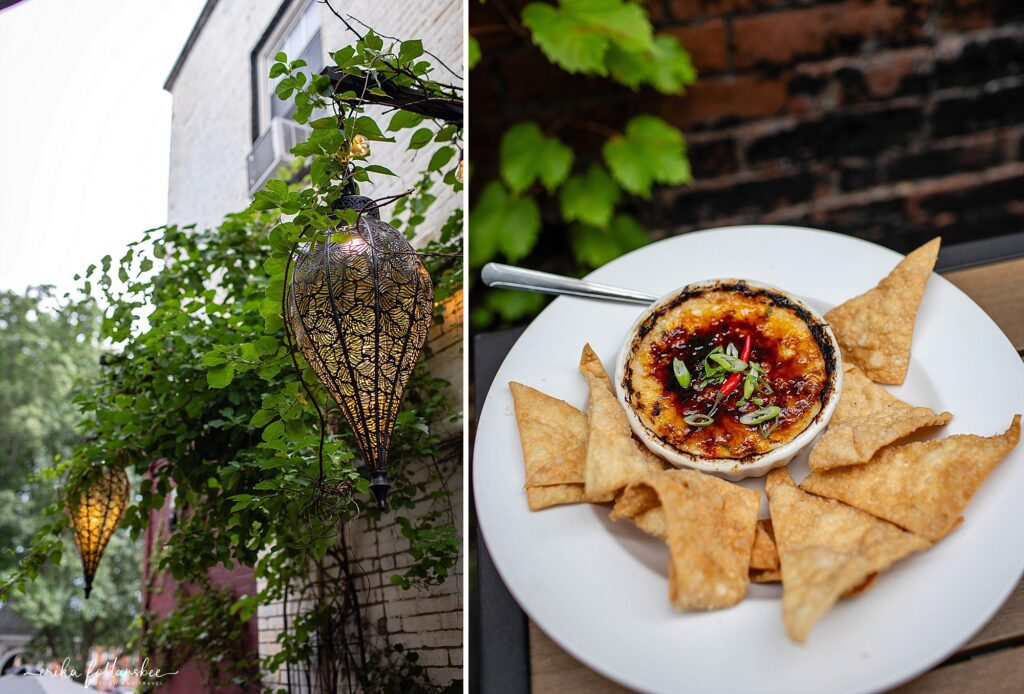 Outdoor seating in The Grotto at The Stage Restaurant in Keene NH | Crab Brulee